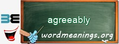 WordMeaning blackboard for agreeably